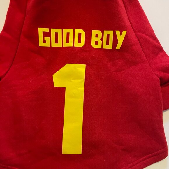 Red Ruse Good Boy Dog Sweatshirt Costume - Picture 4 of 12